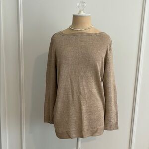 Talbots Linen Tan Sweater, M, EUC